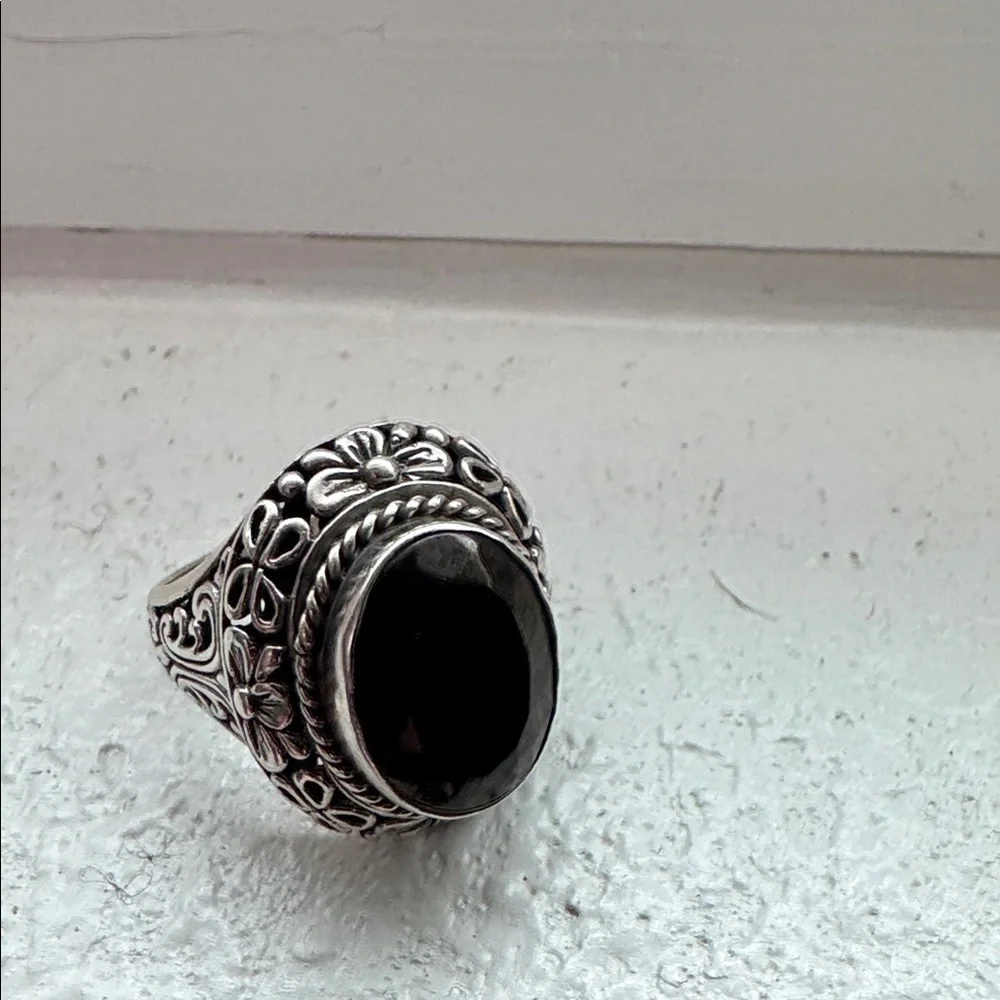 925 Sterling silver Smokey topaz Women's Ring